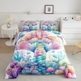 thumbnail image 2 of Erosebridal Mermaid Fishtail Comforter Sets Queen Size,Ocean Animal Bedding Queen Comforter Set,Princess Room Decorative,Reversible,Ultra Soft,3-Piece, 2 of 8