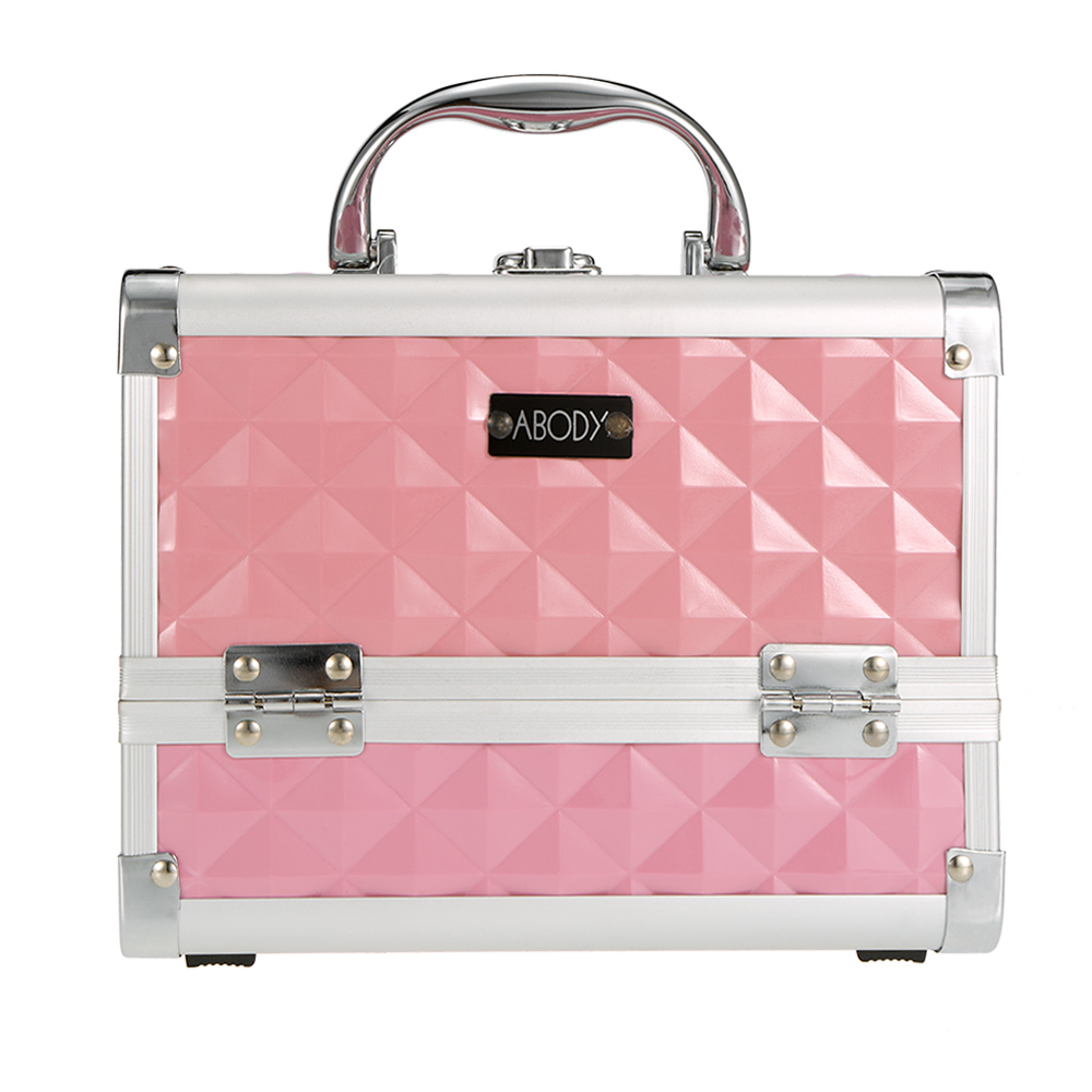 Abody Professional Mini Cosmetic Makeup Train Case With Mirror,3Tier