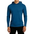 thumbnail image 2 of Zynoxe Hoodies for Men Relaxed Men's Long Sleeve T Shirt Breathable Quick Dry Mesh Pullover Hoodie Fashionable Solid Color Sports Base Top Versatile Sun Protection Hooded Top S, 2 of 6