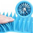 thumbnail image 5 of Limpiador de patas de perro, muy adecuado para caminar y viajar, con melena de silicona suave, limpieza de patas de perro, accesorios para perros, accesorios para perros de compañía (grande, azul), 5 of 5