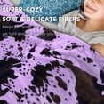 thumbnail image 3 of Purple Fleece Blanket Twin Size Soft Cozy Lightweight Lavender Lilac Purple Decorative Twin Blanket for Bed Couch Home Decor Sofa All Season 60"x80", 3 of 6