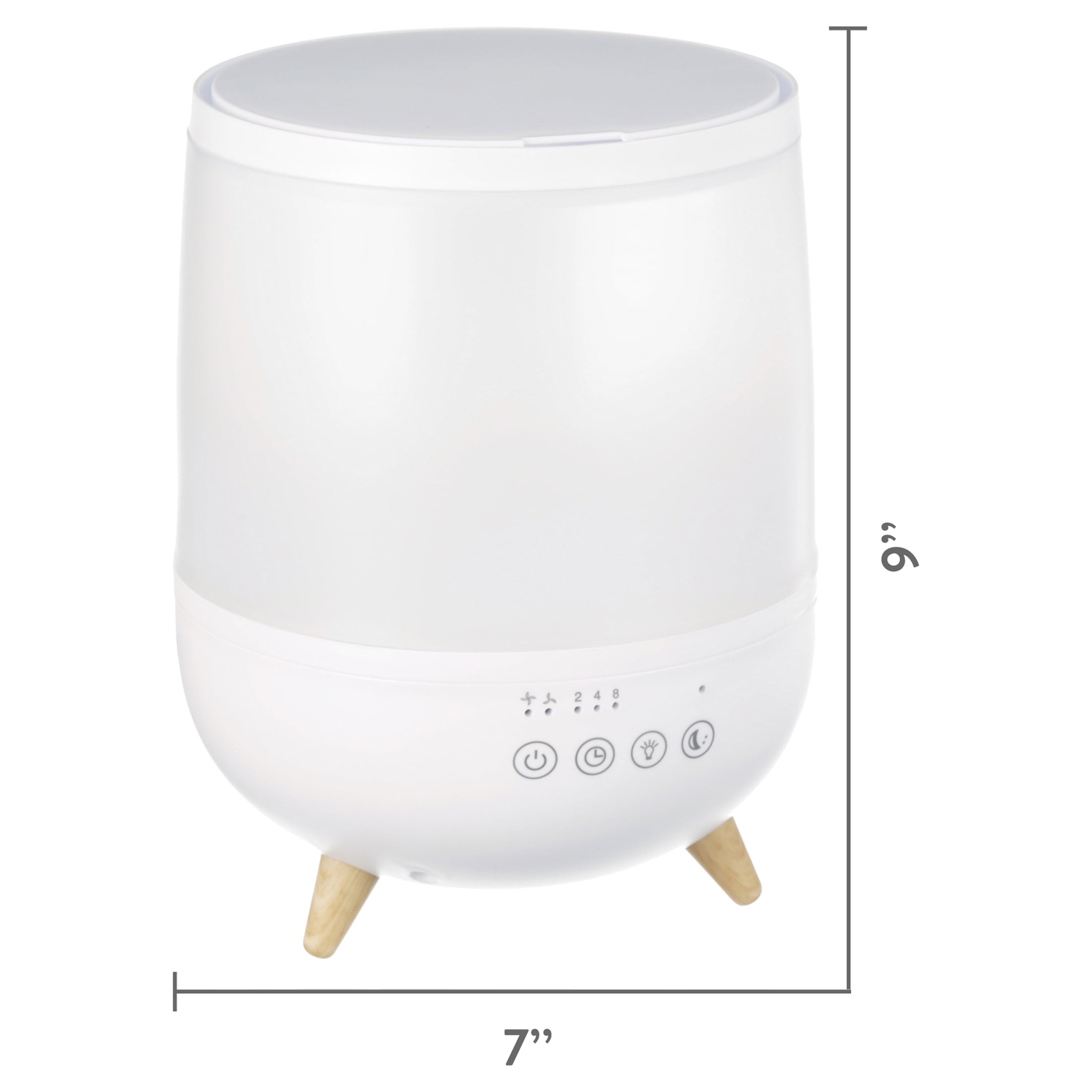 Recollection Successful Engrave Equate Ultrasonic Humidifier, Diffuser, Cool Mist, Visible Mist,  Filter-Free, 0.5 Gallon, White and wooden - Walmart.com