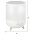 Equate Ultrasonic Humidifier, Diffuser, Cool Mist, Visible Mist, FilterFree, 0.5 Gallon, White