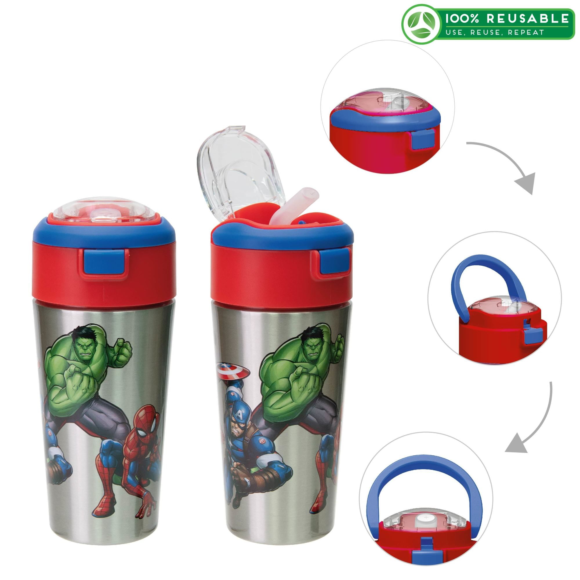Simple Modern Marvel Insulated Tumbler Cup with Flip Lid and Straw Lid Gifts for Women Men Reusable Stainless Steel Wat