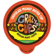 Crazy Cups Decaf Chocolate Peanut Butter Cup Coffee Pods, Medium Roast, 80 count for Keurig K-Cup Machines