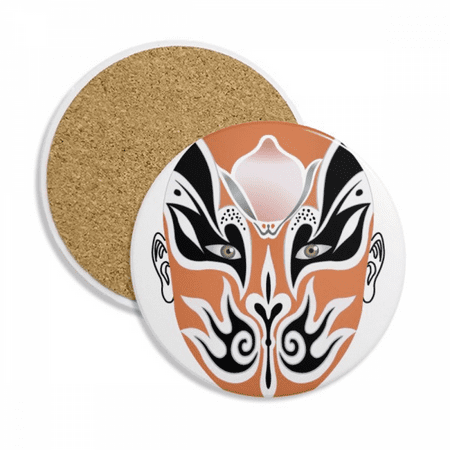 

Peking Opera Head Colorful Jinshuiqiao Coaster Cup Mug Tabletop Protection Absorbent Stone