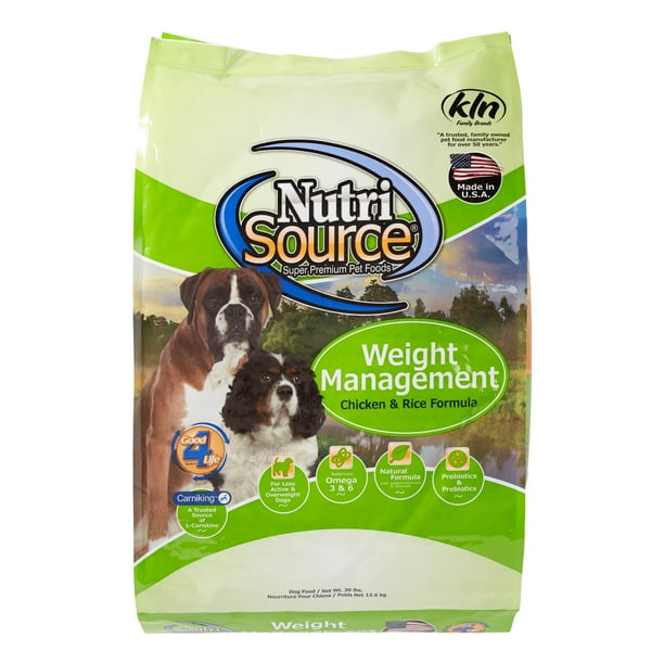 NutriSource Weight Management Dry Dog Food, 30 lb - Walmart.com
