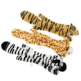 thumbnail image 3 of Coloody Dog Squeaky Toys, No Stuffing Plush Chew Toy for Small Medium Dogs,Cute Animal Tiger Giraffe and Zebra Teething Interactive Gift(17.7"), 3 of 4
