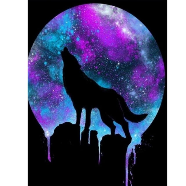 5D Lobo Animal Diamante Imagen Kit de artesanía Resina Taladro redondo completo Obra de arte Likrtyny Arte deco