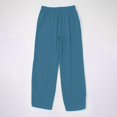 thumbnail image 6 of Chroia Cotton Linen Pants For Women Summer Lightweight Comfy Capri Lounge Pants With Pockets, 6 of 8
