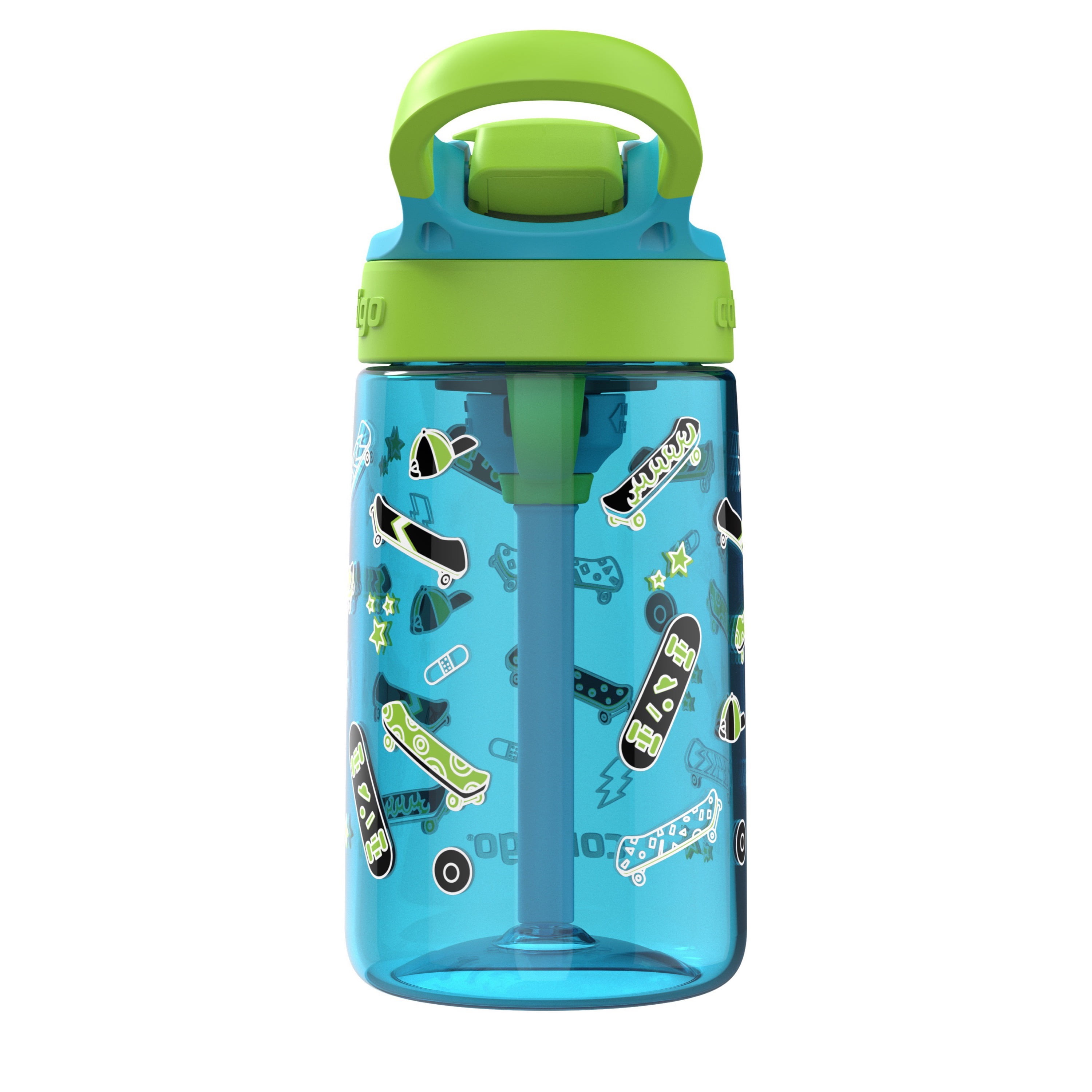 Contigo Aubrey Kids Cleanable Water Bottle with Silicone Straw and  Spill-Proof Lid, Dishwasher Safe, 14oz 2-Pack, Dinos & Sharks in 2023