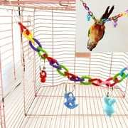 HIMISS Colorful Bird Toy Parrot Swing Cage Toy Climbing Toy for Parakeet Cockatiel Budgie Lovebird 35cm