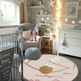 thumbnail image 4 of Tapis Rond pour Chambre à Coucher Salon Bureau Jeu, Tapis de Sol, 2 Pieds x 2 Pieds/60*60cm Rond, 4 of 5