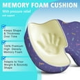 thumbnail image 5 of Premium Polka Pattern Memory Foam Seat Cushion Ergonomic Chair Pad for Office Chair, Car, Airplane & Bleachers Sciatica, Tailbone Hip & Back Pain Relief - Chair Cushion for Long Office Workers., 5 of 5