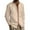 Khaki, variant on Men's Casual Linen Long Sleeve Shirt - Bohemian Loose Fit Lapel Cardigan Style Button Down Shirt for Summer, Beach, and Relaxed Boho Fashion,White,3XL
