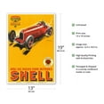 thumbnail image 2 of Shell Motor Oils - Racing Cars - Vintage Car Racing Poster by Géo Ham (Georges Hamel) c.1934 - Master Art Print (Unframed) 13in x 19in, 2 of 4