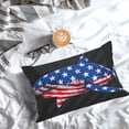 thumbnail image 5 of Sikiie Shark With USA Flag Pillow Covers, Throw Pillow Case Cushion Covers,Cushion for Bedroom,Couch,Home-20"x30", 5 of 6
