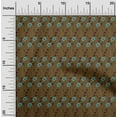 thumbnail image 1 of oneOone Viscose Jersey Fabric Leaves & Floral Block Printed Fabric 1 Yard 60 Inch Wide, 1 of 4