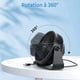 thumbnail image 4 of Ventilador de escritorio USB, ventilador de mesa de 3 velocidades, ventiladores silenciosos ajustables de 360°, ventilador portátil para oficina, hogar, dormitorio, coche, camping al aire libre-Negro JM, 4 of 4