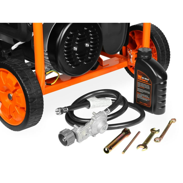 WEN 4375-Watt Dual Fuel Portable Generator with Wheel Kit and CO