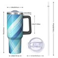 thumbnail image 2 of 40oz Tumbler with Handle and Straw, Vacuum Insulated Stainless Steel Travel Mug, Fits Car Cup Holder, Abstract Colorful Print, 2 of 6