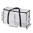 thumbnail image 3 of Clear Plastic Storage Bag,Transparent Zippered Organizing Tote,Space Saving Closet Organizer for Clothes Bedding and Travel Packing, 3 of 7