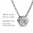 thumbnail image 6 of Women's Round-Cut Solitaire Pendant Necklace, White Copper Silver-Tone Chain, Fashion Commuter Necklace for Women, 6 of 6