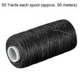 thumbnail image 2 of Unique Bargains Black Polyester Waxed Leather Sewing Thread, 55 Yards, 2 Pack, 2 of 6