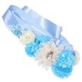 thumbnail image 1 of fajas florales de maternidad para novia, cinta para el vientre, para boda, embarazada, baby shower, fiesta, sesión de fotos, azul cielo, 1 of 8