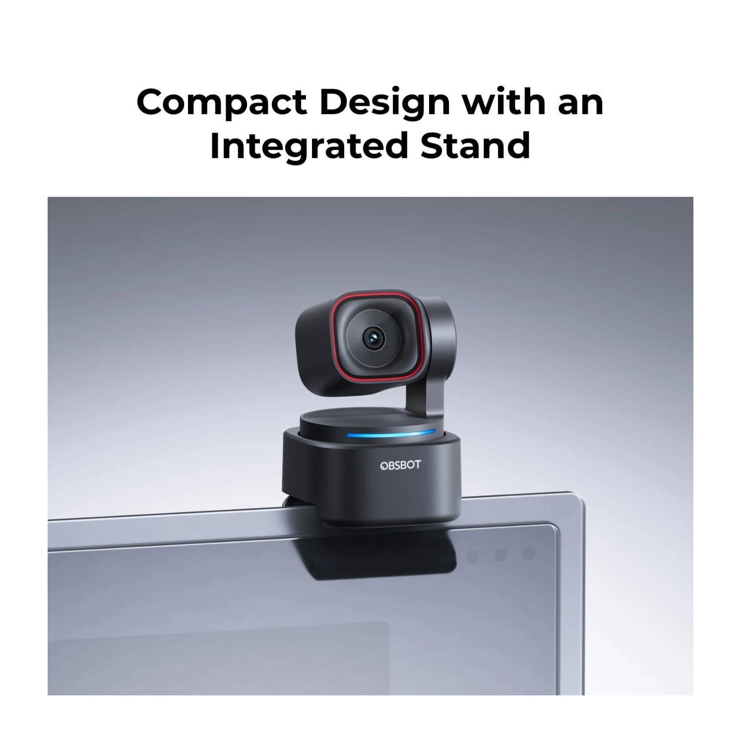 OBSBOT Tiny 3 Lite AI-Powered Spatial Audio 4K PTZ Lite Webcam with Gesture & Voice Control, Stream Deck and Switch 2 Compatible