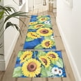 thumbnail image 5 of Xsinufn Blue Sunflower Farmhouse Kitchen Rugs Set 2 Piece Colorful Flowers Seasonal Decorative Rug for Kitchen Low-Profile Floor Mats Decorations for Home Kitchen 17x48+17x30 Inches, 5 of 6