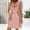 Pink, variant on Elvqul Tunic Dresses for Women Summer Khaki Mini Dresses Cowl Neck Pullover Satin Solid Loose Womens Tank Dresses