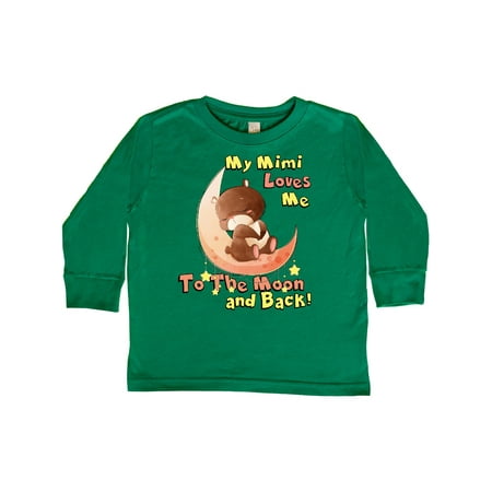 

Inktastic My Mimi Loves Me To The Moon and Back Gift Toddler Boy or Toddler Girl Long Sleeve T-Shirt