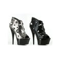 thumbnail image 2 of Ellie Shoes E-609-Eros 6 Open Toe Bootie with Large Stones Silver / 11, 2 of 2