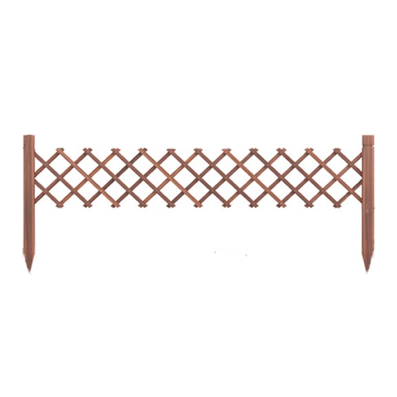 Yooshoverk Outdoor Extendable Wooden Garden Fence Flower Trellis Courtyard Border Barrier Andclimbing Frame Brown Free Size