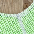 thumbnail image 3 of Fille Été Combinaison Contraste Couleur Creux Résille Fermeture Éclair Shorts, 3 of 6