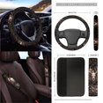 thumbnail image 3 of Yuyamidu American Flag Car Seat Covers Set 15 PCS Deer Steering Wheel Protector Cover Auto Seat Belt Pads Coasters Trash Bin Hanging Storage Bag Cup Holders Rearview Mirror Cover Wristlet Keychain, 3 of 7