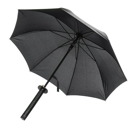 Black Fashion Samurai Umbrella Katana Sword Handle With Strap Long Umbrella Retro Umbrella Waterproof