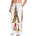 thumbnail image 6 of Salouo Christmas Gnomes In Leopard Print Pajama Pants for Men, Lounge Pants Elastic Waistband Casual Men's sleepwear Loungewear Sleep Pajama Pant -Large, 6 of 7