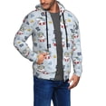 thumbnail image 2 of Kdxio Swimming Shark Print Men Hoodies Casual Hoodies for Men with Zip Pockets Full Zip Long Sleeve Sweatshirt Sports Hooded Jacket-XX-Large, 2 of 5