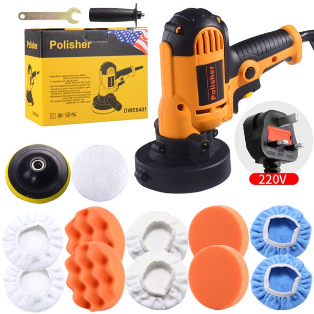 Máquina de pulido automático 700W Powered Car Buffer Car Polish Tools (UK 16PCS) JShteea Para estrenar