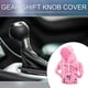 thumbnail image 2 of Cubierta de pomo de cambio universal Unique Bargains con patrón de estrellas reflectantes para coche, RV, camión, SUV, tela rosa, 2 of 6