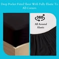 thumbnail image 2 of Universal Aft Berth 3 Piece 100% Egyptian Cotton 800TC The Best Boat V Berth Bedding Fits mattresses up to 12” Depth Durable & Easy Washable - Great Gift for Boaters ( Black ), 2 of 4