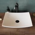 thumbnail image 3 of KRAUS Natura™ 19 3/5-inch White Matte Solid Surface Rectangular Bathroom Vessel Sink and Matte Black Arlo™ Faucet Combo Set with Pop-Up Drain, 3 of 9