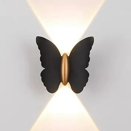 

LCACAJZ Creative LED metal outdoor wall lamp - Stylish and modern Nordic minimalist design perfect for bedside staircase and corridor decoration.