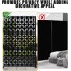 thumbnail image 5 of Historyli Mampara de privacidad metálica QinaQin de 182 x 129 cm,divisor decorativo independiente,mampara de privacidad de altura extendida para jardín con base estable,forma de moneda cuadrada, 5 of 8