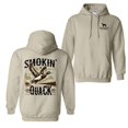 thumbnail image 3 of Smokin Quack . s. and Bold Duck Hunting Design with Camo. Perfect for Outdoor Enthusiasts. Cozy and Rugged Apparel for Men and Women. Unisex Comfort Hoodie, Color: Sand, Size: M, 3 of 6