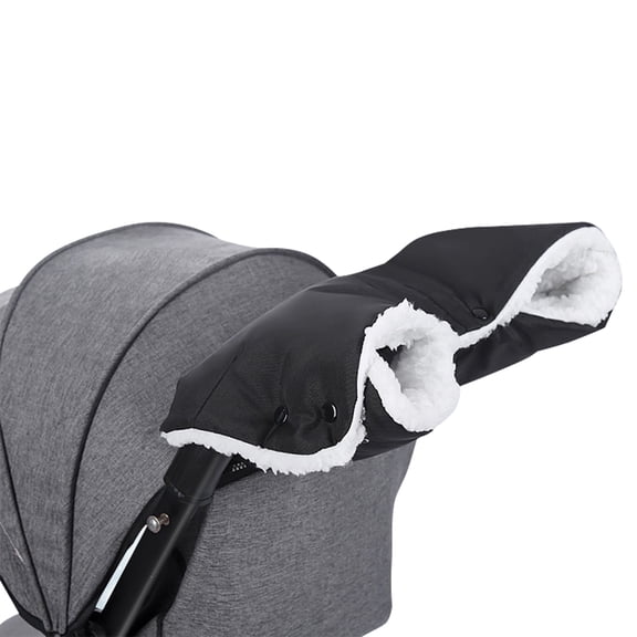 HioHa Stroller Hand Muff Warmer for Parents, Winter Pushchair Accessory Fits Most Buggies & Bike Trailers, Black