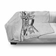 thumbnail image 2 of Deer Hunting Soft Flannel Fleece Throw Blanket, Sarcastic Humour Funny Words Monochrome Sketchy Illustration, Cozy Plush for Indoor and Outdoor Use, 50" x 70", Charcoal Grey and White, by Ambesonne, 2 of 5