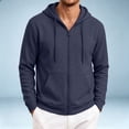 thumbnail image 6 of Fabrcox Zipup Hoodie Men Fleece Lined Long Sleeve Sweat Shirt for Men Fall Winter Warm Casual Outdoor Workout Jackets for Men with 2 Pockets Navy XXXL, 6 of 6